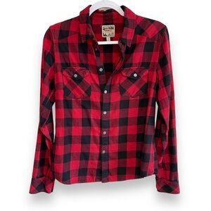 Aritzia TNA - Buffalo Plaid Classic Fit Button Down - Size Small